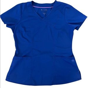 NAVY Healing Hands Purple Label Scrub Top